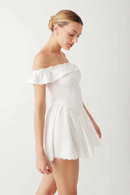 CHARLI MINI DRESS / WHITE